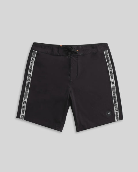 JS MADLUC BOARDSHORT BLACK/WHITE