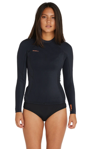 O'Neill - Womens Hyperfreak Long Sleeve Wetsuit Jacket - Black