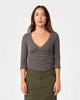Rikki Stripe Vee Neck Top