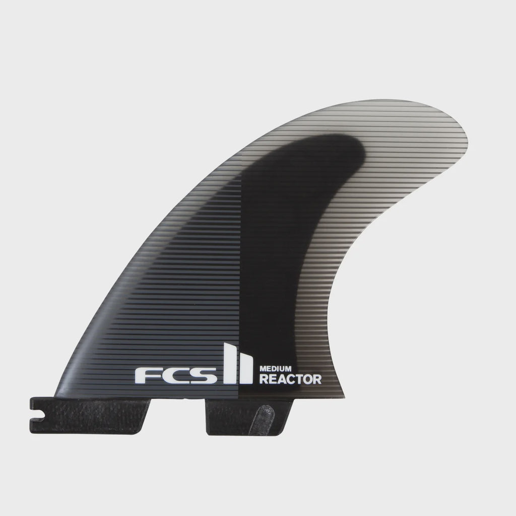 FCS II Reactor PC Medium Charcoal/Black Tri Retail Fins