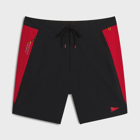 Cordura Airtex Boardshort - Black Rescue Red