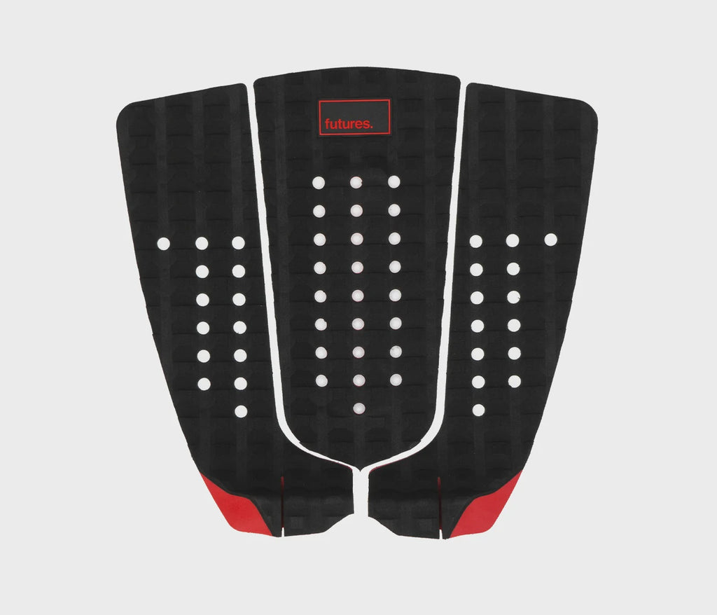 FUTURES JORDY SIGNATURE BLACK/RED 3 PCS TRACTION PAD