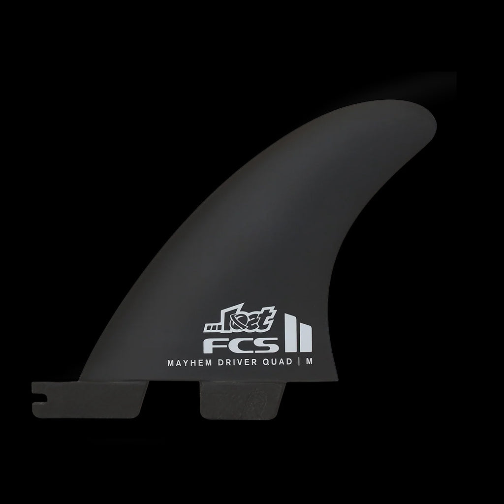 FCS II Mayhem Driver PC Carbon Quad Rear Fins White Medium