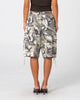 RIVER CAMO LOW RISE BAGGY CARGO SHORT