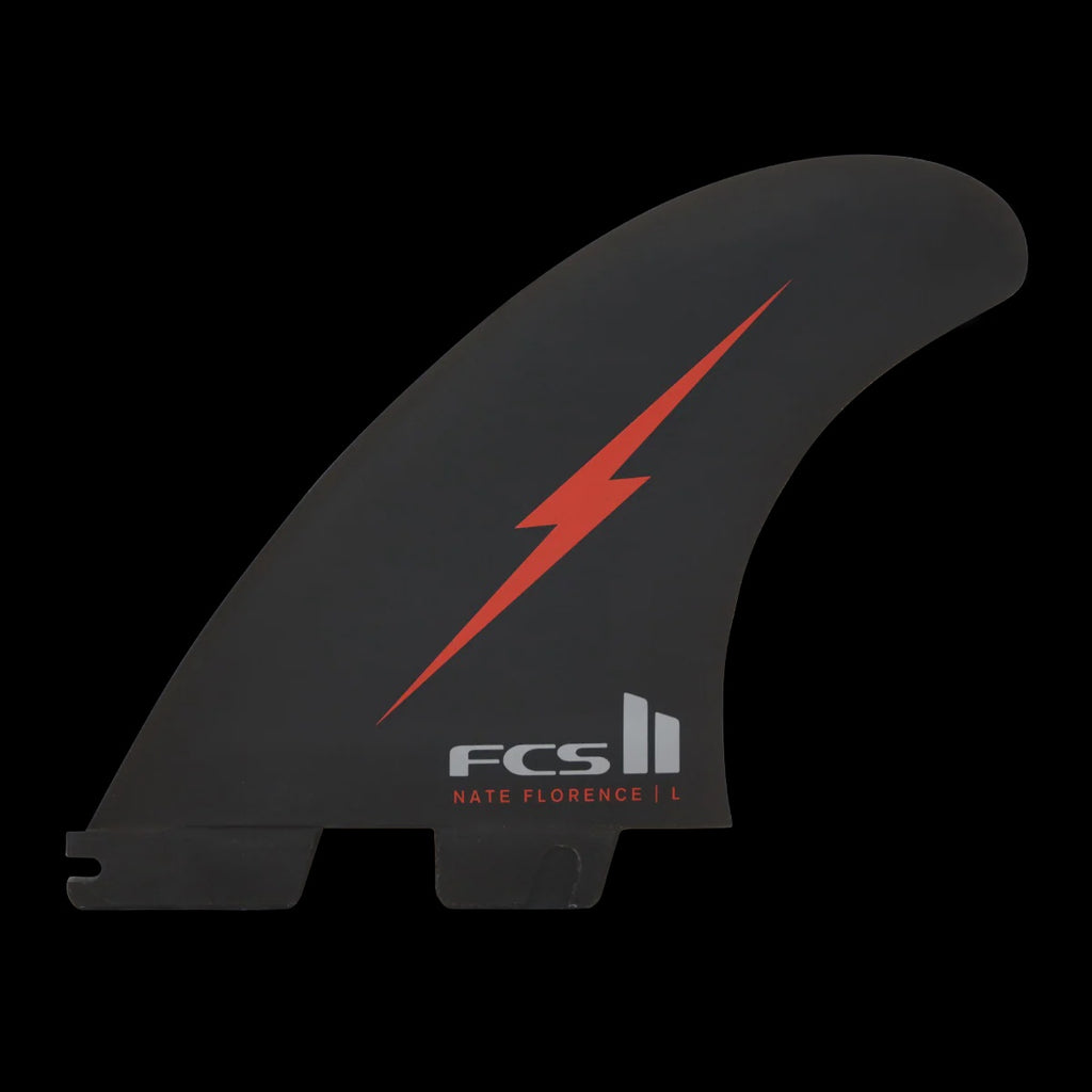 FCS II Nathan Florence PC Tri Fins Red Bolt Large