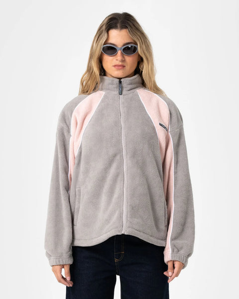 Rusty Two Tides Zip Through Sherpa Fleece