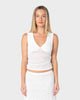 ROMA LOW V LACE TOP