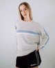 Rusty White Lines Crew Neck Knit