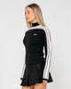 Rusty Daddy Gb Fitted Zip Through Knit - Black