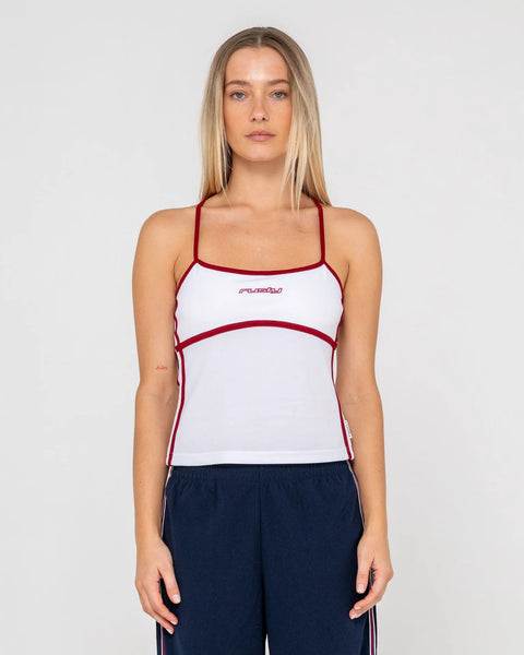 Rusty Freo King Fitted Top - White