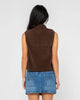 Rusty Bless Up Polar Fleece Vest - Java