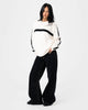 Rusty White Lines LS Crew Knit