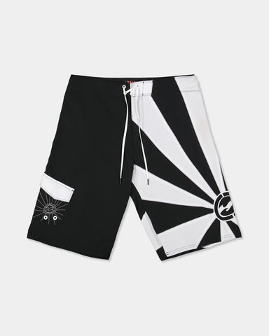 Mens A.I. Rising Sun Pro 22" Boardshorts Black/White
