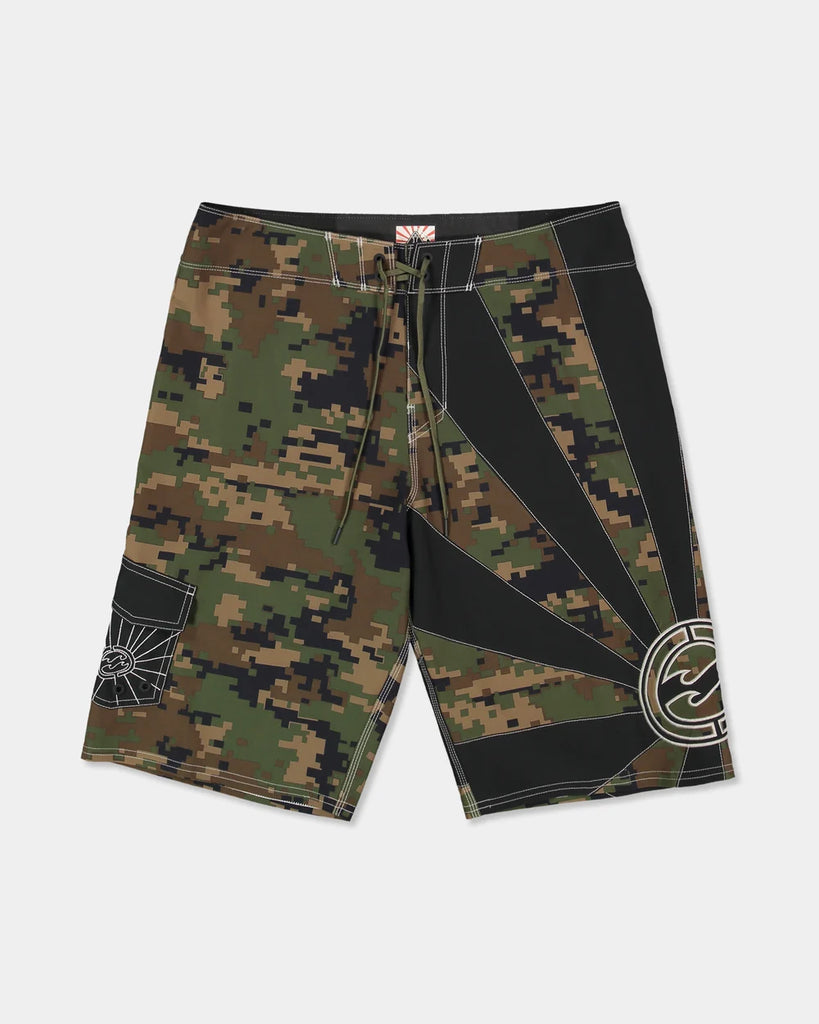 Mens A.I. Rising Sun Pro 22" Boardshorts Dark Olive