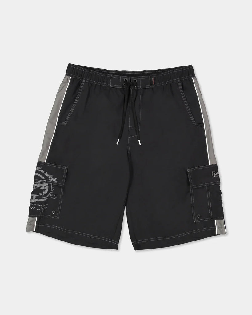 Mens Throw On 3.0 22" Boardshorts - Black/Grey