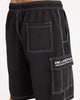 Mens Throw On 22" Boardshorts - Black