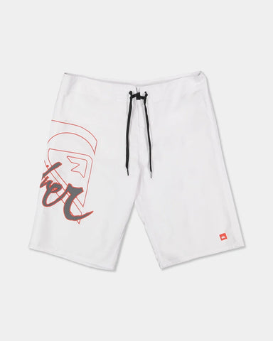 Mens Scrawl 22" Boardshorts - White