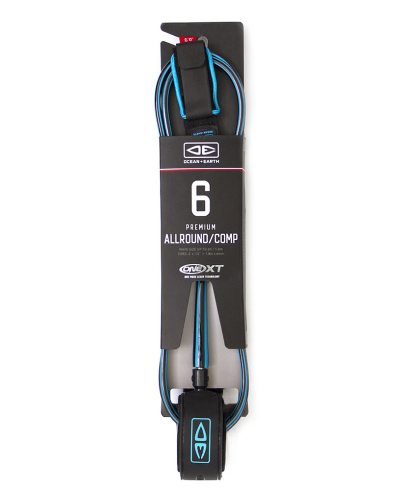 Ocean and Earth 6'0" Allround Comp One-XT Leash